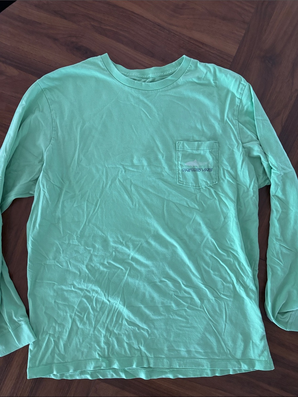 Vineyard Vines Men’s Long-Sleeve Pocket Tee in Mint